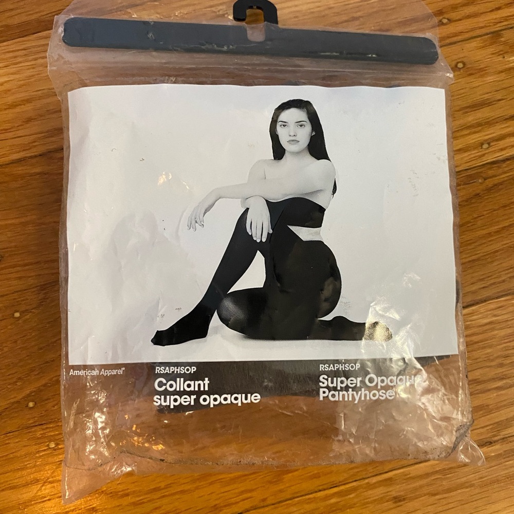 New Gray super opaque American apparel pantyhose. Medium / large
